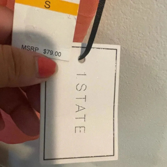 1. State coral side tie sleeveless v-neck top - Picture 6 of 6